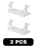 Rack suspenso de parede em forma humana.