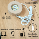 Luminária Nossa Senhora Aparecida Cristal LED 3D Mesa Presente Quarto Decoração Religiosa Católico