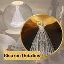 Luminária Nossa Senhora Aparecida Cristal LED 3D Mesa Presente Quarto Decoração Religiosa Católico