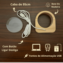 Luminária Nossa Senhora Aparecida Cristal LED 3D Mesa Presente Quarto Decoração Religiosa Católico