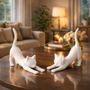 Gatos Decorativos Minimalistas Gato Escultura Decoração Moderna Quarto Sala Felino Elegante