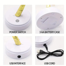 Luminária Arvore LED Folhas Dourada para Casa Decoração do Quarto Iluminação de Mesa de Cabeceira