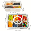Pote Acrílico Luxo Multiuso Com 4 Ou 8 Divisórias Para Frutas Legumes Carnes E Ovos Transparente