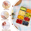 Pote Acrílico Luxo Multiuso Com 4 Ou 8 Divisórias Para Frutas Legumes Carnes E Ovos Transparente