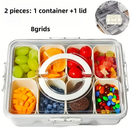 Pote Acrílico Luxo Multiuso Com 4 Ou 8 Divisórias Para Frutas Legumes Carnes E Ovos Transparente
