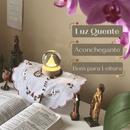Luminária Nossa Senhora Aparecida Cristal LED 3D Mesa Presente Quarto Decoração Religiosa Católico
