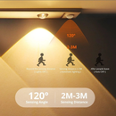 Ultra fino diodo emissor de luz 120/80/60/50/40cm armário lâmpada pir sensor de movimento sem fio usb recarregável luz